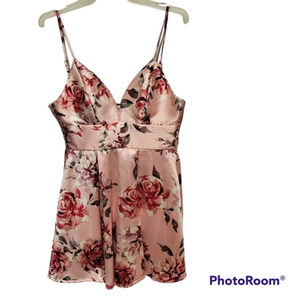 Speechless Floral Tie-back Pink Dress Formal‎